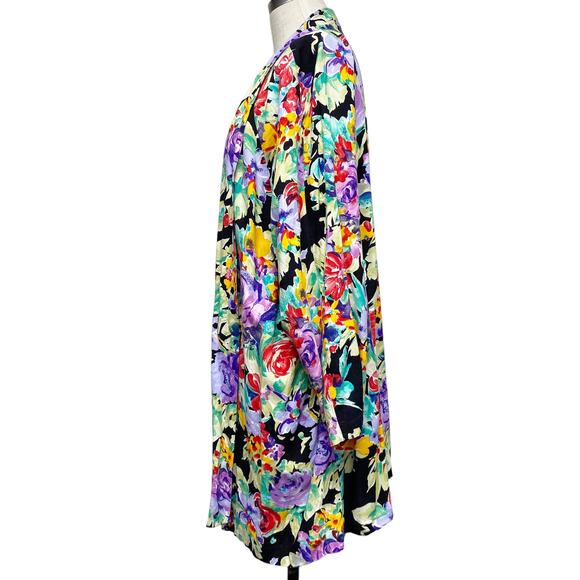 Vintage Adrian Jordan Womens Size 22/24 Floral Open Cardigan - Picture 3 of 7